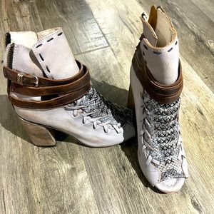 Freebird open toe booties. BNWOT